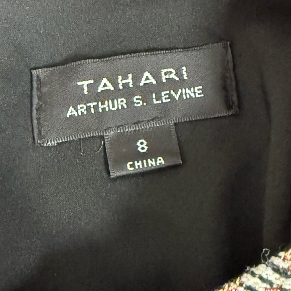 Tahari Arthur Levine Metallic Tweed Shift Dress Sleeveless Career 8 - Picture 5 of 7